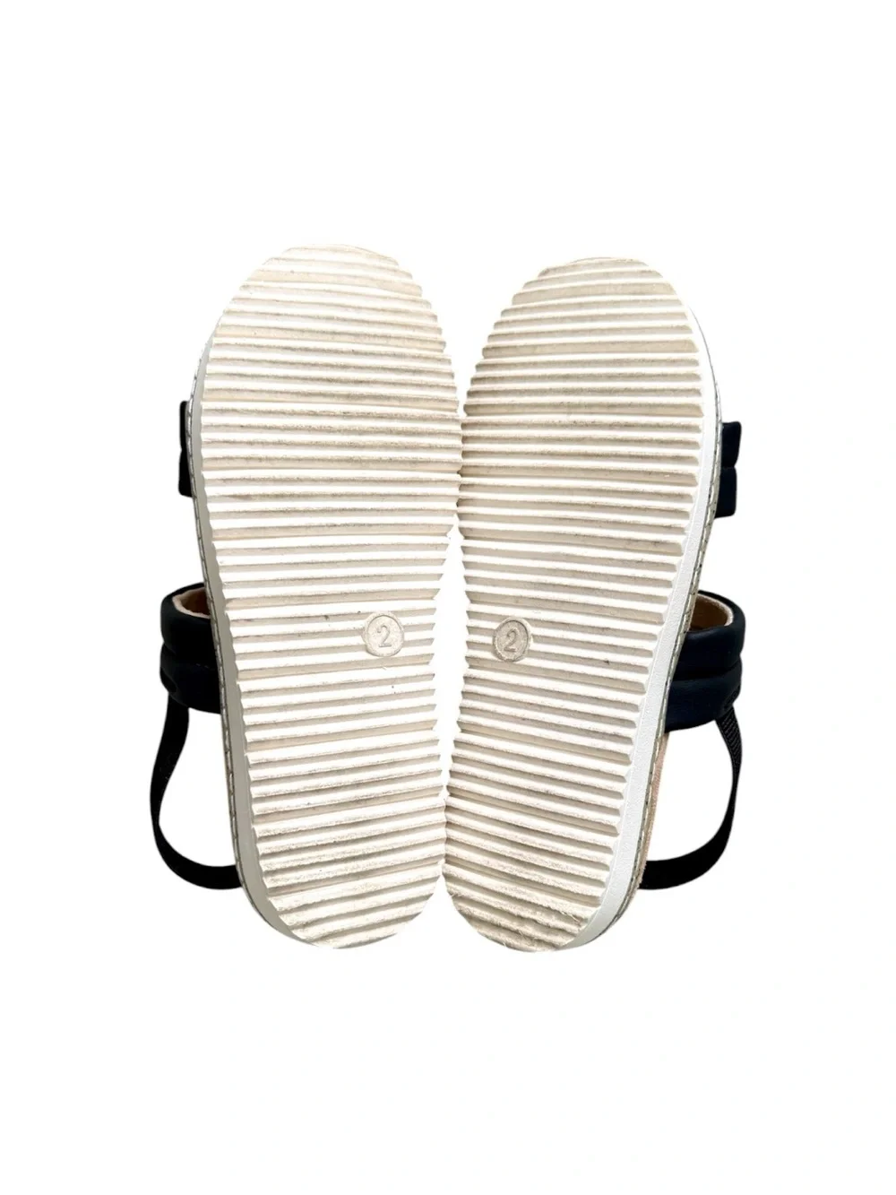 Cat & Jack Black Two-Strap Slingback Sandal Size 2 Kids